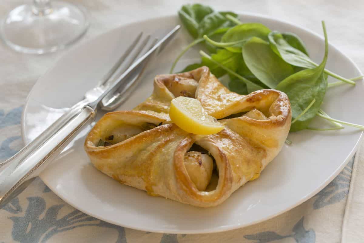 Carrés Feuilletés aux Champignons et Saint Jacques - Croustipate